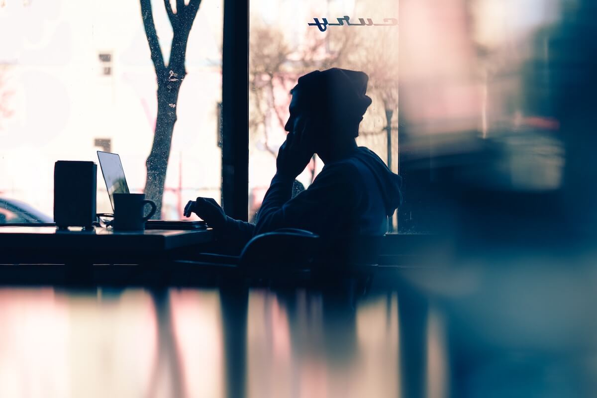 Man on the phone in an office